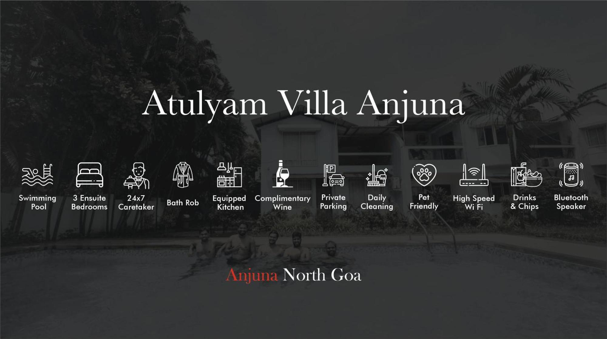 Atulyam Villa- Anjuna Bagian luar foto